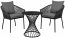 Комплект плетеной мебели ReeHouse Patio алюминий, искусственный ротанг, олефин, компакт-ламинат HPL черный металлик, серый, найтстоун Фото 2