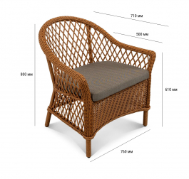 Кресло плетеное с подушкой-thumbs-Фото3