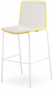 Стул пластиковый барный PEDRALI Tweet металл, стеклопластик белый, желтый, белый Фото 1