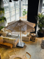 Зонт профессиональный Ø2.5 м Scolaro Palladio Boho дерево ироко, полиэфирный шнур натуральный, слоновая кость Фото 9