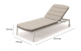 Шезлонг-лежак плетеный с матрасом Tagliamento Armona алюминий, роуп, олефин Фото 2