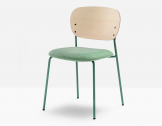 Стул с обивкой PEDRALI Jazz сталь, фанера, шпон, ткань зеленый, беленый ясень, зеленый Фото 5