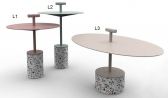 Столик кофейный Rever Lido L3 сталь, алюминий, каменная крошка, компакт-ламинат HPL Фото 5