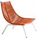 Кресло лаунж плетеное RODA Laze 002 сталь, роуп Фото 1