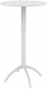 Стол пластиковый барный Siesta Contract Octopus Bar сталь, пластик белый Фото 1