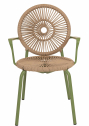 Кресло металлическое плетеное GARDENIUS Pablo алюминий, роуп зеленый, 5MO-12 Фото 5