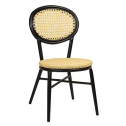 Стул плетеный OUTDOOR-YA Alec алюминий, искусственный ротанг черный, бежевый Фото 2