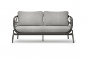 Диван двухместный с подушками SNOC Gemma алюминий, роуп, ткань Фото 3