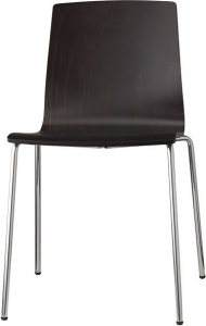 Стул деревянный Scab Design Alice Wood сталь, бук хром, венге Фото 1