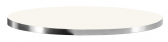 Столешница круглая PEDRALI Laminate Chromed Edge ЛДСП, ABS-пластик белый, хромированный Фото 1