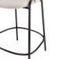 Стул полубарный с обивкой Tagliamento Lok сталь, букле черный, бежевый Фото 7
