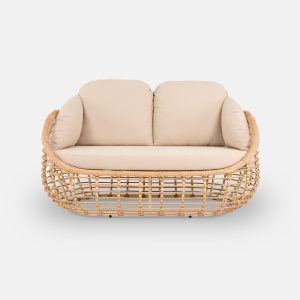 Комплект плетеной мебели ReeHouse Lotus алюминий, искусственный ротанг, олефин, стекло индийское дерево, бежевый, бронза Фото 27