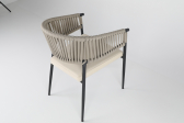 Кресло металлическое плетеное Caris Glory металл, роуп, ткань Фото 35