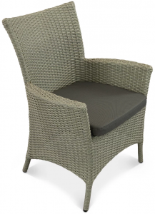 Комплект плетеной мебели ReeHouse Kipr алюминий, искусственный ротанг, оксфорд, стекло лунный свет, темно-серый Фото 9