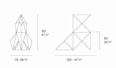 Фигура дизайнерская пластиковая Vondom Origami Tori Basic полиэтилен Фото 2