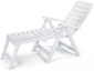 Шезлонг пластиковый SCAB GIARDINO Cleopatra with extension armchair пластик белый Фото 1