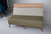 Диван двухместный с обивкой Caris Brand граб, соломка, ткань Фото 15