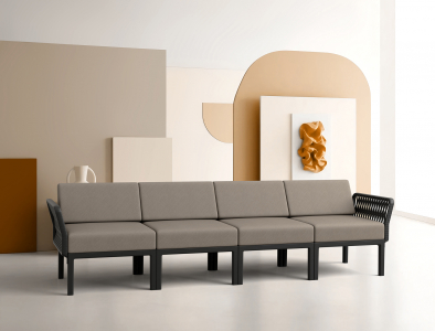 Модуль пластиковый для дивана Siesta Contract Portofino Lounge стеклопластик, полипропилен черный Фото 4