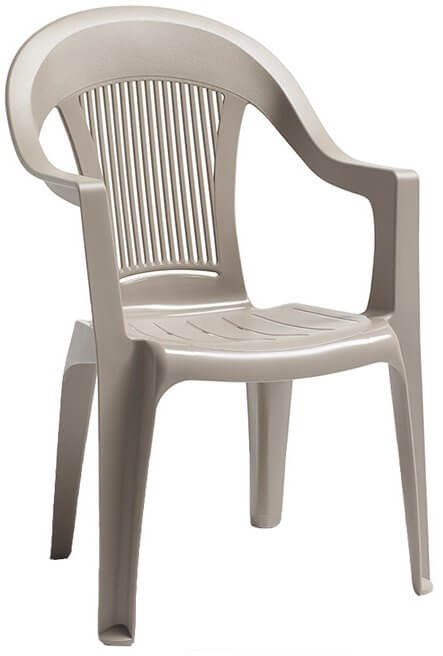 Кресло пластиковое Elegant Scratchproof Monobloc, тортора