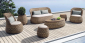 Столик плетеный кофейный JOYGARDEN Antibes алюминий, искусственный ротанг, тик натуральный Фото 4