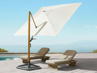 Зонт профессиональный 3х3 м Higold Levia алюминий, акрил тик, тортора Фото 1