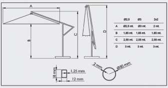 Зонт садовый  Ø2.5 м-thumbs-Фото3