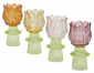 Подсвечник Тюльпан Весна EDG Candle Holder стекло разноцветный Фото 1