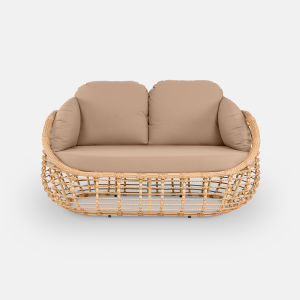 Комплект плетеной мебели ReeHouse Lotus алюминий, искусственный ротанг, олефин, стекло индийское дерево, капучино, бронза Фото 11