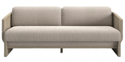 Диван двухместный с подушками SNOC Elythia Ash тик, роуп, акрил пепельный Фото 1