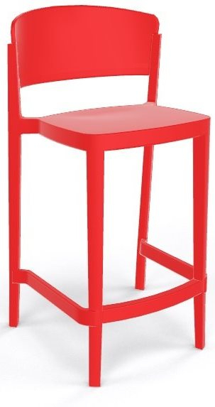 Стул пластиковый полубарный Abuela Stool 67