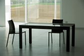 Стол стеклянный раскладной PEDRALI Matrix Consolle алюминий, стекло черный Фото 13