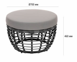 Пуф плетеный с подушкой-thumbs-Фото3