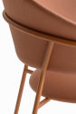 Кресло с обивкой PEDRALI Jazz сталь, ткань терракотовый Фото 7