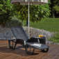 Шезлонг пластиковый GARDEN RATTAN Pool полипропилен антрацит Фото 8