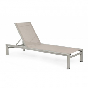 Шезлонг-лежак металлический Garden Relax Skipper алюминий/текстилен тортора Фото 1