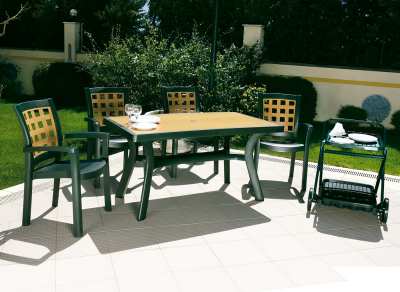 Стол пластиковый обеденный Siesta Garden D-Roma пластик зеленый Фото 4