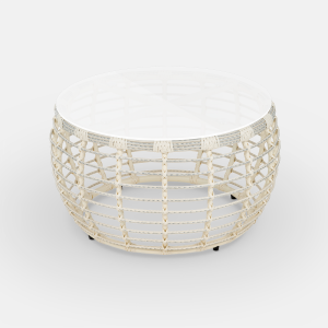 Комплект плетеной мебели ReeHouse Lotus алюминий, искусственный ротанг, олефин, стекло доминикана, бежевый, белый сатин Фото 21