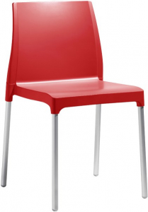 Стул пластиковый Scab Design Chloe Chair Mon Amour анодированный алюминий, технополимер красный Фото 1
