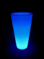 Кашпо пластиковое светящееся LED Cone полиэтилен белый Фото 3