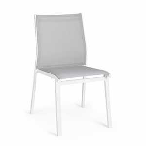 Стул металлический текстиленовый Garden Relax Liam алюминий, текстилен белый Фото 1