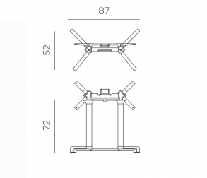 Подстолье металлическое двойное складное-thumbs-Фото3