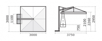 Зонт профессиональный 3х3 м-thumbs-Фото3