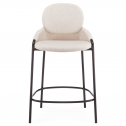 Стул полубарный с обивкой Tagliamento Lok сталь, букле черный, бежевый Фото 4
