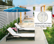 Зонт пляжный профессиональный Ø2.5 м Kiwi Clips