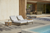 Лежак плетеный с подушками POINT Heritage алюминий, искусственный ротанг, ткань серый Фото 7