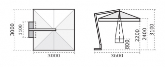 Зонт профессиональный 3х3 м-thumbs-Фото3