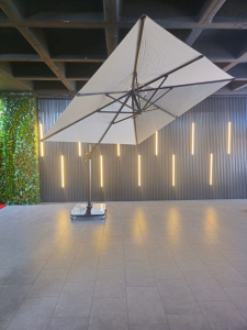 Зонт профессиональный 3х3 м THEUMBRELA SEMSIYE EVI Banana Plus Premier алюминий, акрил черный, минеральный Фото 16