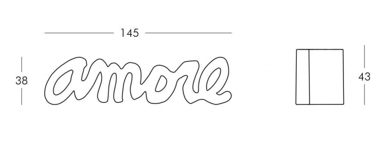 Скамья пластиковая дизайнерская Amore Standard
