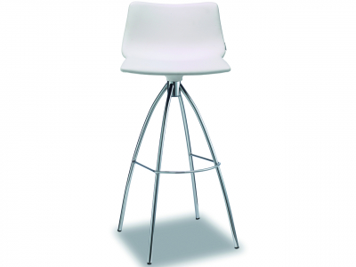 Стул барный пластиковый Scab Design Daylight Pop сталь, поликарбонат, искусственная кожа хром Фото 2