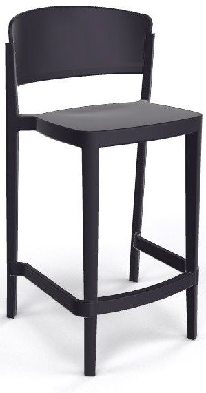 Стул пластиковый полубарный Abuela Stool 67